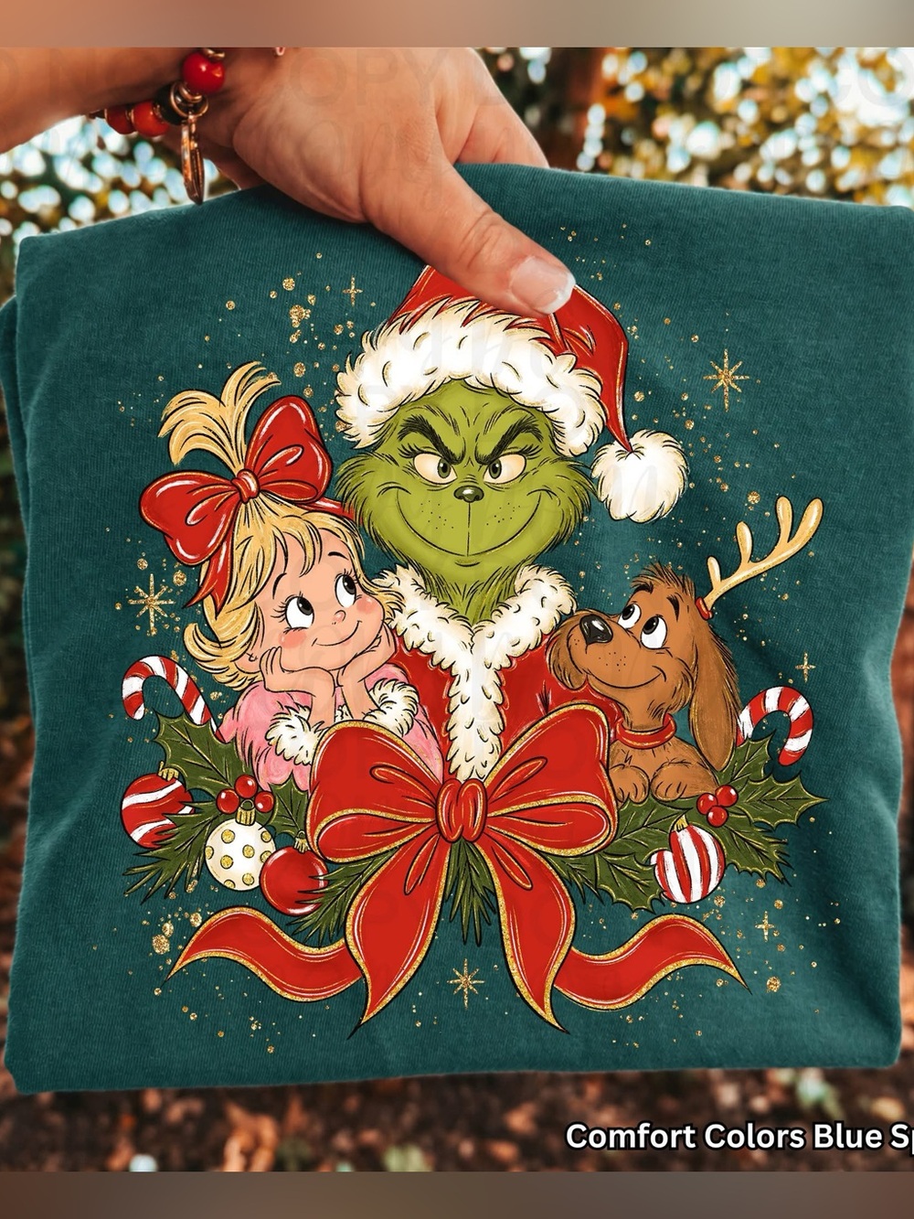 Holiday Green Man Christmas Comfort Colors Tshirt